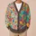 Colorful Floral Peace Sign Motifs for Relaxed Weekend Layering and Boho Festival Style All-over Print Knitted Cardigan - 6