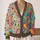 Colorful Floral Peace Sign Motifs for Relaxed Weekend Layering and Boho Festival Style All-over Print Knitted Cardigan - 2