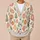 Pastel Christmas Ornaments for Festive Winter Layering, Cozy Women's Holiday Style All-over Print Knitted Cardigan - 6