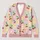 Pastel Cherry Hearts And Soft Checks For Casual Weekend Layering And Weekend Style All-over Print Knitted Cardigan - 1