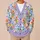 Pastel Floral Bow Motifs for Spring Layering, Casual Garden Style, and Everyday Wear All-over Print Knitted Cardigan - 6
