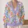 Pastel Floral Bow Motifs for Spring Layering, Casual Garden Style, and Everyday Wear All-over Print Knitted Cardigan - 2