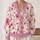 Pink Daisy Flowers for Cozy Fall Layering, Romantic Garden Style for Women Everyday Wear All-over Print Knitted Cardigan - 2