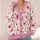 Pink Daisy Flowers for Cozy Fall Layering, Romantic Garden Style for Women Everyday Wear All-over Print Knitted Cardigan - 4