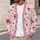 Pink Daisy Flowers for Cozy Fall Layering, Romantic Garden Style for Women Everyday Wear All-over Print Knitted Cardigan - 5