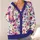 Pink Purple Butterfly Garden for Everyday Layering and Weekend Dates for Women Plus Size All-over Print Knitted Cardigan - 4