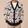 Black Bat Floral Halloween Moon Star Style for Festive Everyday Layering Women Adults All-over Print Knitted Cardigan - 6