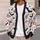 Black Bat Floral Halloween Moon Star Style for Festive Everyday Layering Women Adults All-over Print Knitted Cardigan - 5