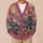 Pink Swirling Night Sky and Village Scene for Autumn Vacation Layering, Women All-over Print Knitted Cardigan - 6