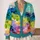 Abstract Color Block Layers for Autumn Vacation Style and Casual Weekend Wear Outfits All-over Print Knitted Cardigan - 2