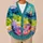 Abstract Color Block Layers for Autumn Vacation Style and Casual Weekend Wear Outfits All-over Print Knitted Cardigan - 6
