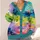 Abstract Color Block Layers for Autumn Vacation Style and Casual Weekend Wear Outfits All-over Print Knitted Cardigan - 4