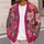 Magenta Floral Garden Blooms for Spring Layering and Everyday Style for Modern Women All-over Print Knitted Cardigan - 5