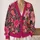 Magenta Floral Garden Blooms for Spring Layering and Everyday Style for Modern Women All-over Print Knitted Cardigan - 2