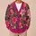 Magenta Floral Garden Blooms for Spring Layering and Everyday Style for Modern Women All-over Print Knitted Cardigan - 6