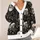 Skull Black Cat Halloween Gothic Style for Casual Layering and Night Out Fashion All-over Print Knitted Cardigan - 4
