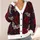 Red Rose Bats Halloween Layering Style for Men and Women, Gothic Floral Evening Wear All-over Print Knitted Cardigan - 4