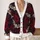 Red Rose Bats Halloween Layering Style for Men and Women, Gothic Floral Evening Wear All-over Print Knitted Cardigan - 2