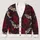 Red Rose Bats Halloween Layering Style for Men and Women, Gothic Floral Evening Wear All-over Print Knitted Cardigan - 1