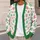 Red Green Snowflakes for Festive Holiday Gatherings and Cozy Winter Layering for Women All-over Print Knitted Cardigan - 5
