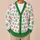 Red Green Snowflakes for Festive Holiday Gatherings and Cozy Winter Layering for Women All-over Print Knitted Cardigan - 6