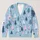Blue Christmas Tree Lollipops for Festive Winter Layering and Cheerful Women's Style All-over Print Knitted Cardigan - 1