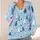 Blue Christmas Tree Lollipops for Festive Winter Layering and Cheerful Women's Style All-over Print Knitted Cardigan - 4