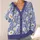 Lavender Daisy Floral Blooms for Everyday Layering and Relaxed Commuting Style Women All-over Print Knitted Cardigan - 4