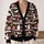 Whimsical Ghosts, Bats And Pink Autumn Florals For Cozy Halloween Layering Style All-over Print Knitted Cardigan - 2