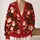 Santa Claus Holiday Cheer for Festive Winter Gatherings and Cozy Seasonal Style All-over Print Knitted Cardigan - 2