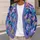 Colorful Botanical Leaves for Relaxed Everyday Layering and Creative Weekend Style All-over Print Knitted Cardigan - 5