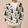Christmas Trees and Gift Boxes for Festive Holiday Outings, Women's Winter Layering All-over Print Knitted Cardigan - 6