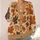 Autumn Maple Leaves in Warm Earth Tones for Cozy Layering on Weekend Outings All-over Print Knitted Cardigan - 4