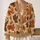 Autumn Maple Leaves in Warm Earth Tones for Cozy Layering on Weekend Outings All-over Print Knitted Cardigan - 2