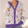 Cute Purple Ghost Pumpkin Floral Fall Layering Gift For Women Halloween Lovers Cozy Days All-over Print Knitted Cardigan - 4