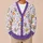 Cute Purple Ghost Pumpkin Floral Fall Layering Gift For Women Halloween Lovers Cozy Days All-over Print Knitted Cardigan - 6