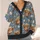 Daisy Crown Highland Cow Portraits for Cozy Farmhouse Weekends and Nature Lovers All-over Print Knitted Cardigan - 4