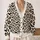 Halloween Leopard Bats for Casual Autumn Layering, Witchy Animal Style for Women All-over Print Knitted Cardigan - 2
