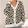 Halloween Leopard Bats for Casual Autumn Layering, Witchy Animal Style for Women All-over Print Knitted Cardigan - 4