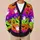 Pumpkin Ghost Bat Candy Corn Halloween Autumn Style For Women Cozy Everyday Layering All-over Print Knitted Cardigan - 6