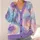 Pastel Cosmic Nebula Stars For Dreamy Everyday Layering And Boho Weekend Style Women All-over Print Knitted Cardigan - 4