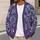 Abstract Indigo Floral Texture for Relaxed Layering, Weekend Wear, and Artful Style All-over Print Knitted Cardigan - 5