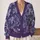 Abstract Indigo Floral Texture for Relaxed Layering, Weekend Wear, and Artful Style All-over Print Knitted Cardigan - 2