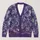 Abstract Indigo Floral Texture for Relaxed Layering, Weekend Wear, and Artful Style All-over Print Knitted Cardigan - 1