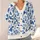 Blue Botanical Blooms for Relaxed Spring Layering and Everyday Women’s Casual Style All-over Print Knitted Cardigan - 4
