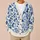 Blue Botanical Blooms for Relaxed Spring Layering and Everyday Women’s Casual Style All-over Print Knitted Cardigan - 6