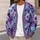 Lavender Violet Floral Texture For Relaxed Layering And Creative Everyday Outfits All-over Print Knitted Cardigan - 5