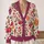Pastel Berry and Sweet Treat Motifs for Cozy Autumn Layering, Women's Casual Style All-over Print Knitted Cardigan - 2
