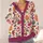 Pastel Berry and Sweet Treat Motifs for Cozy Autumn Layering, Women's Casual Style All-over Print Knitted Cardigan - 4