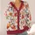 Watercolor Autumn Leaves and Berry Sprigs for Cozy Fall Layering and Weekend Outings All-over Print Knitted Cardigan - 4